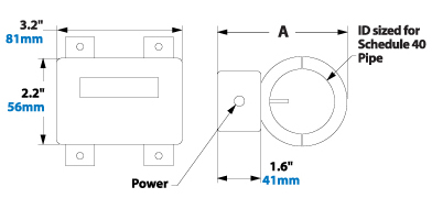 Digital Flowmeter Dimensions